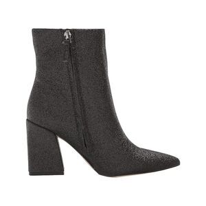 FRANCO SARTO Womens Black Glitter Vesi Pointed Toe Block Heel Booties 8.5 M